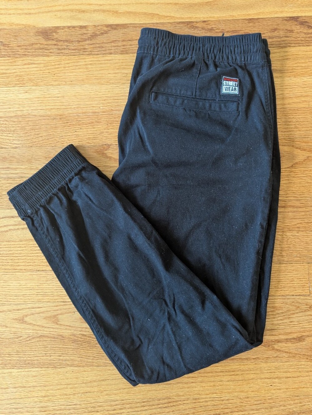 Vision Street Wear Black Men's Jogger Pants, XL